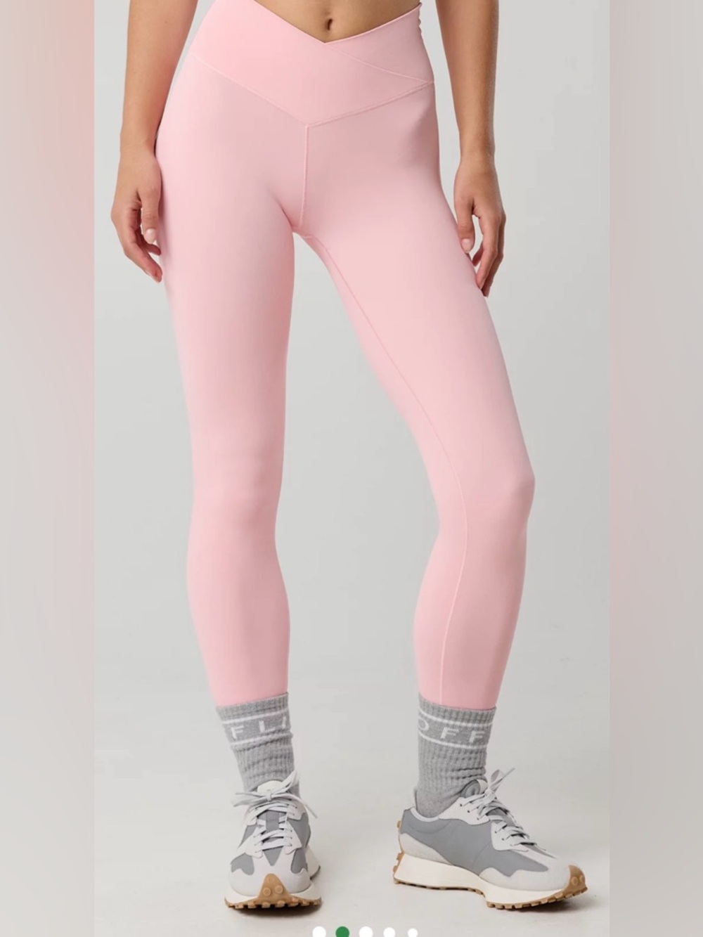 V-Waist Light Pink High-Rise Track Joggers